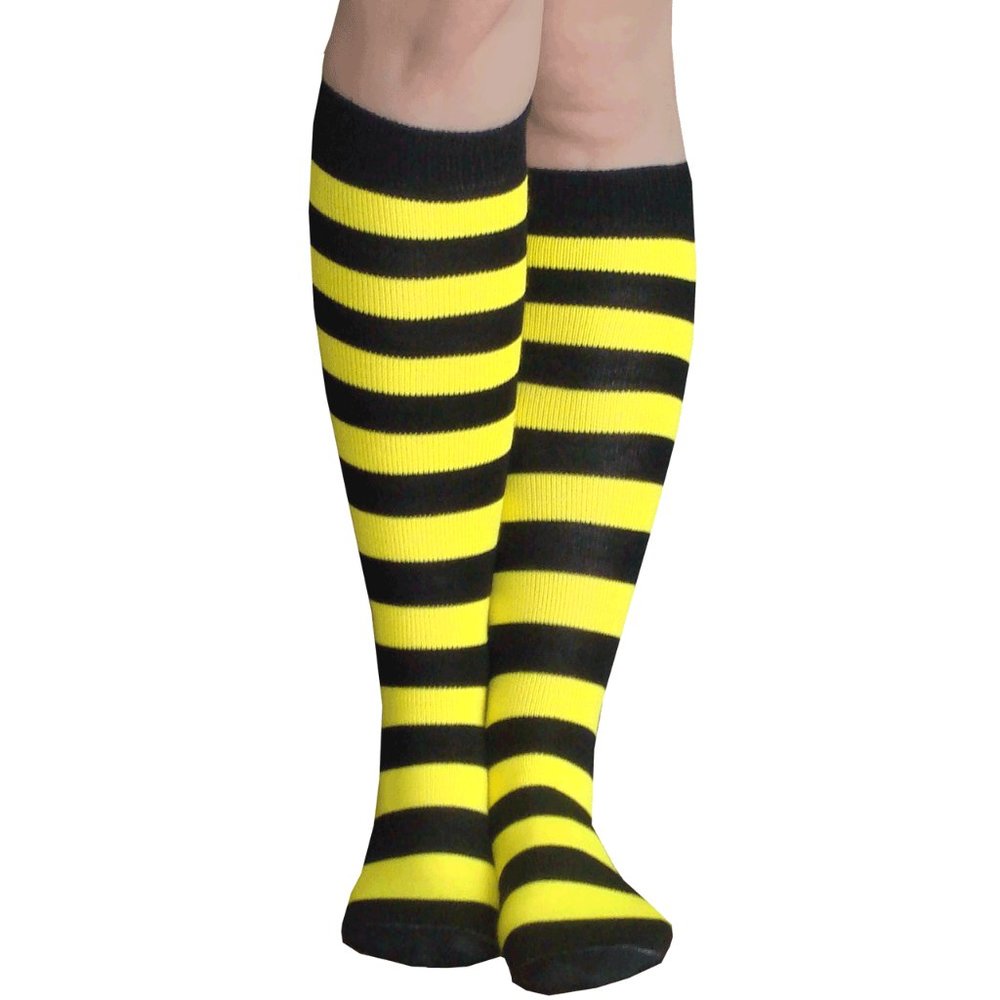 Black/Yellow Striped Socks